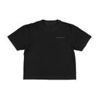 Front view of Coastal Operations Women’s Heavyweight Boxy Tee in Black with minimal Coastal Operations front mark