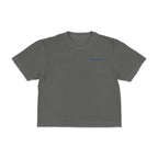 Front view of Coastal Operations Women’s Heavyweight Boxy Tee in Pepper with minimal Coastal Operations front mark